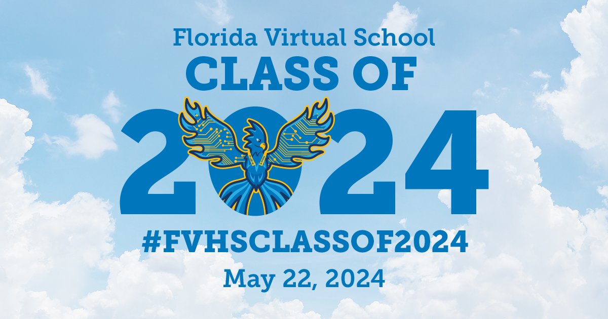 Today, we're thrilled to celebrate the Florida Virtual High School Class of 2024 🎓🎉

🎥 Stream the ceremony live at 2 p.m. EST: bit.ly/3yF60rR