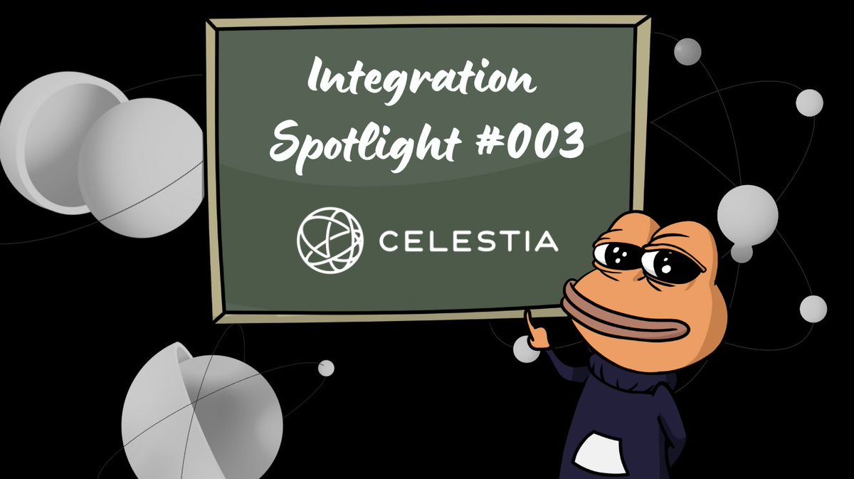 Integration Spotlight #003: @CelestiaOrg The leader in modular data availability. 🧵