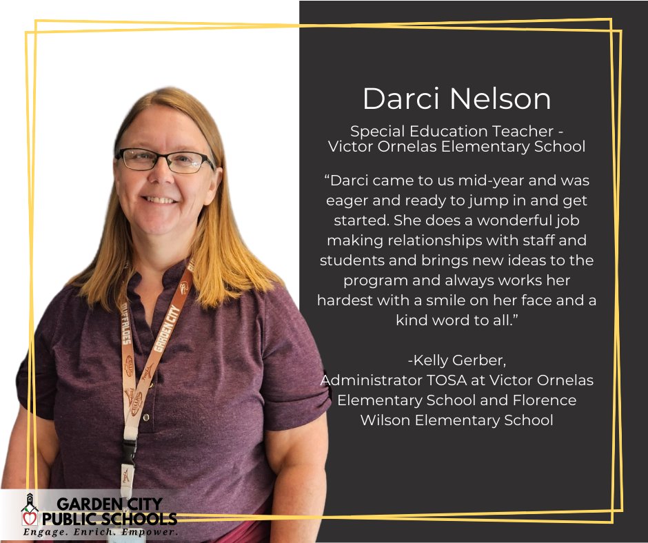The end of this school year is almost here! Our amazing staff have continued to make a difference every day. Check out this staff spotlight featuring Darci Nelson!