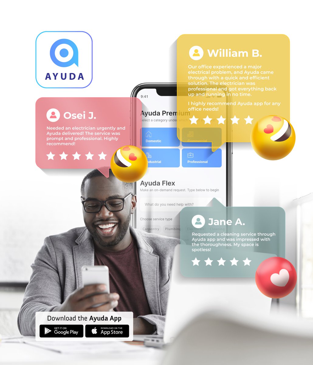 Looking for reliable help with your home or office maintenance?

Download Ayuda App 🛠️ – Your One-Stop Solution for All Service Needs!

📲🔗 Get started here: onelink.to/ayuda

#AyudaApp #AyudaFix #OnDemandServices #FacilitiesMaintenance