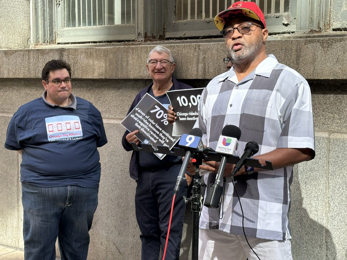 “I’d been a driver for 8 years when I got deactivated. Uber gave me a number to call to find out why I lost my job out of nowhere but the number didn’t work. I can’t even order an Uber as a passenger now. There’s no due process for drivers.” -Bernard, Chicago Gig Alliance driver