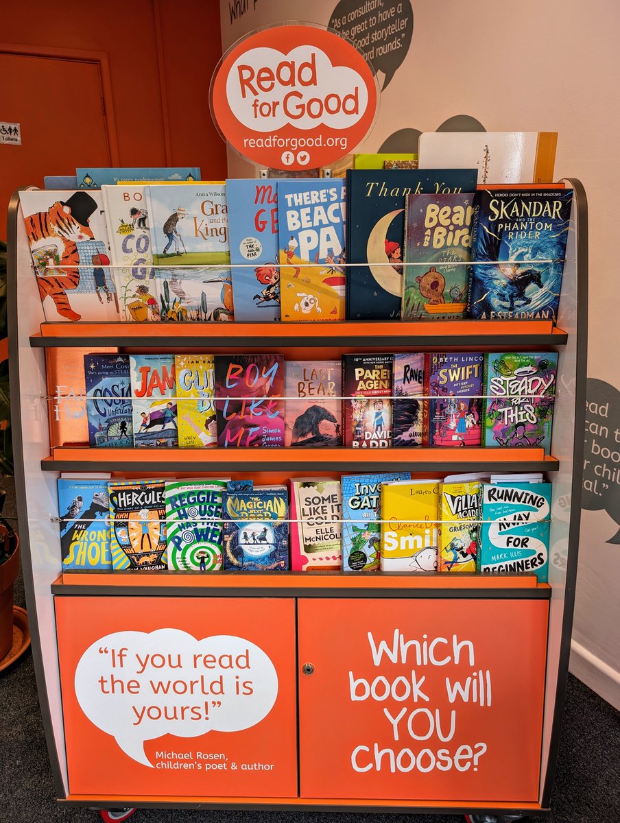 #BooksWeLoveWednesday This week we are showcasing our bespoke hospital bookcase. It is crammed with books we love, for children in hospital it is a moment of joy & choice @ldlapinski @BooksandChokers @TomPercivalsays @MrEagletonIan @NateLessore @hamdesign @johngreenart