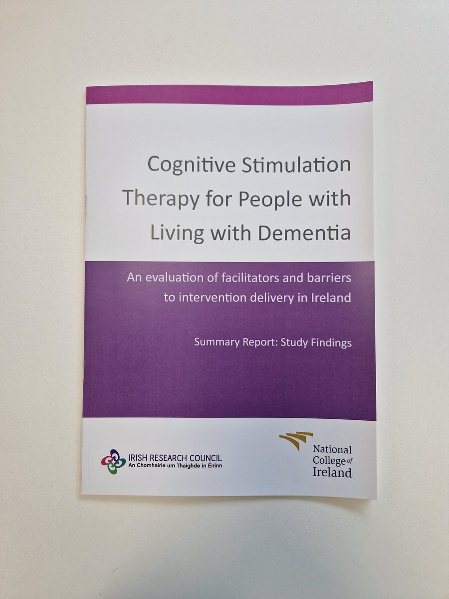 We were delighted to attend the launch of the study 'Cognitive Stimulation Therapy for people living with dementia and the National College of Ireland.