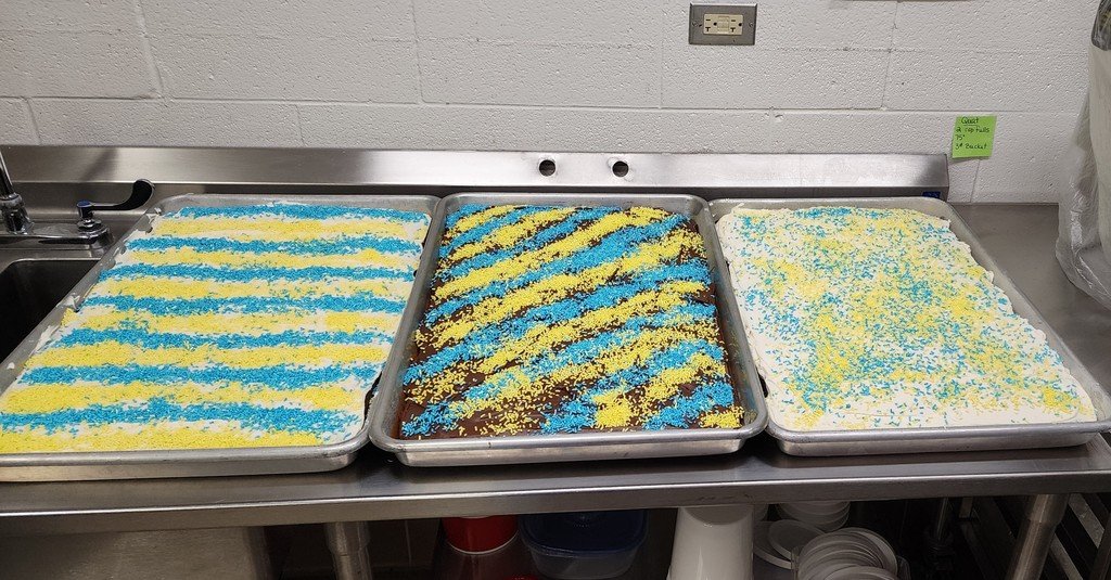 The JHS lunch ladies made homemade cakes for the Seniors last day!!