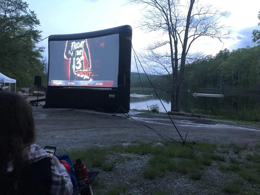A screening of Friday the 13th where it was originally filmed at Camp No-Be-Bo-Sco in New Jersey.