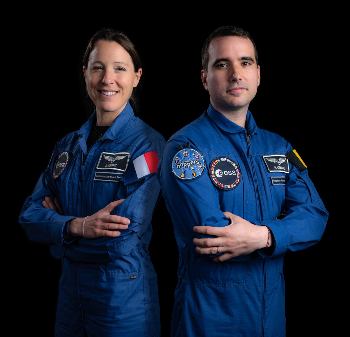 esa's tweet photo. 👩‍🚀👨‍🚀We have two new astronauts going to space! 
 
@Soph_Astro and @Raph_Astro are the first two astronauts from the ESA astronaut class of 2022 who will embark on long-duration missions to the International @Space_Station currently scheduled for 2026.

🔗 https://t.co/q4MPVU6xwX https://t.co/mw3XUjTpsj