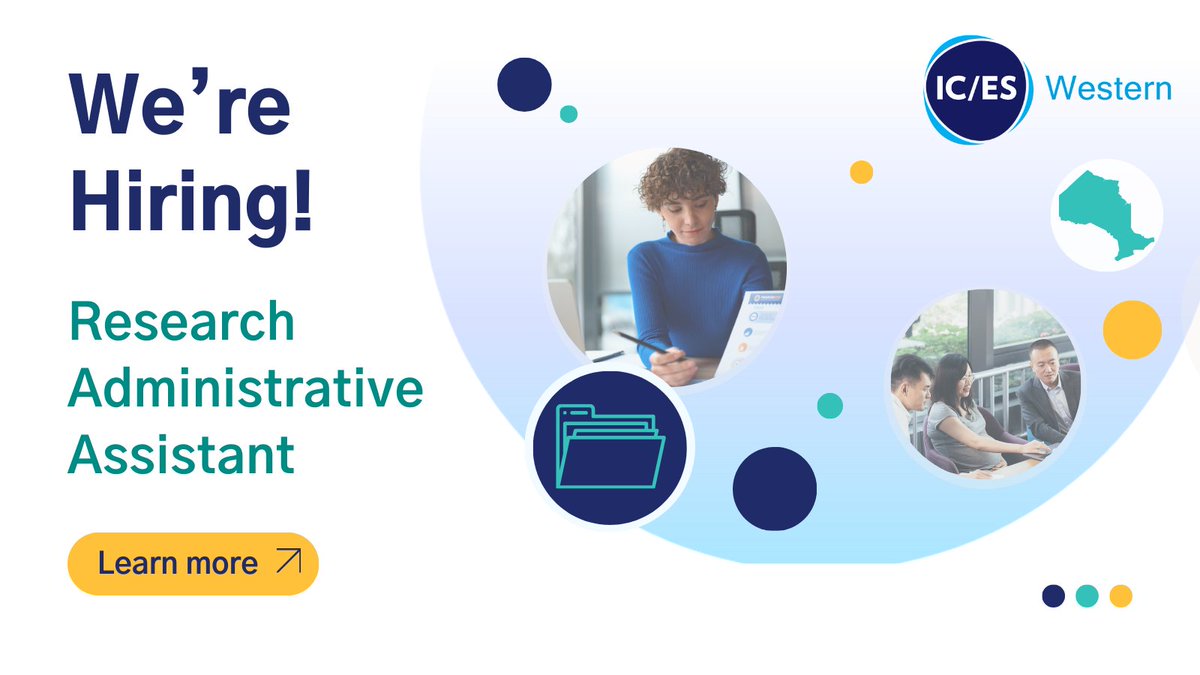 Organized? Have a knack for detail? Good at time management? Enjoy interacting with people? >>If these describe you, consider applying for the Research Administrative Assistant position at ICES Western (@LHSCCanada @LawsonResearch)! bit.ly/3K7SkbA Job ID: 101751