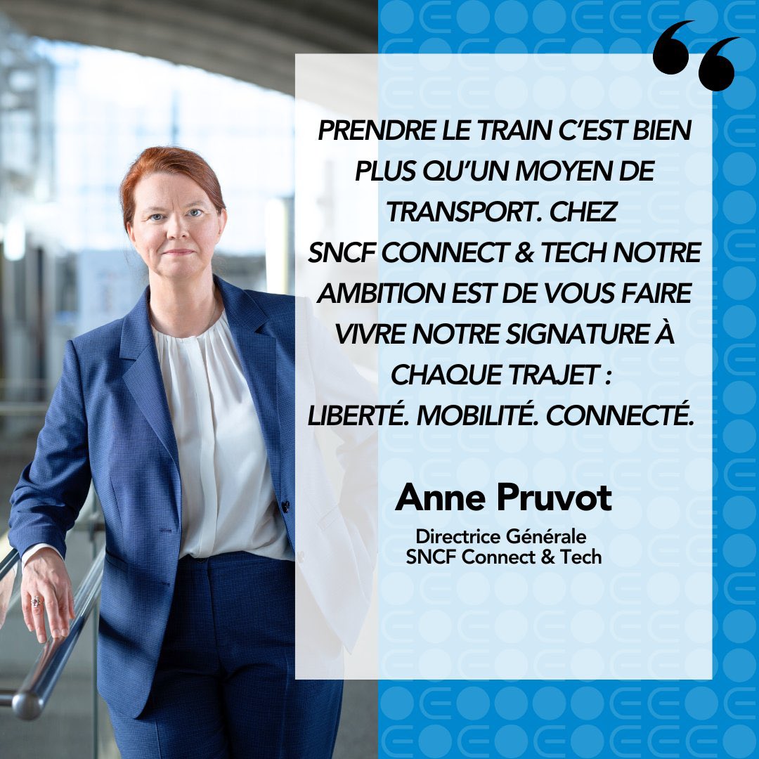 En direct de @VivaTech, @Anne_Pruvot, Directrice Générale SNCF Connect & Tech, présente notre nouvelle signature : Liberté. Mobilité. Connecté.🚄 #vivaSNCF @GroupeSNCF @SNCFNumerique