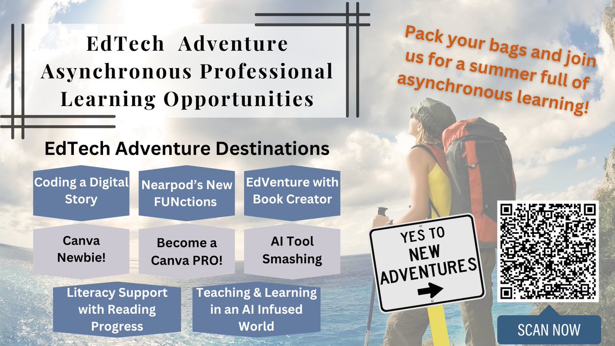M1BITS's tweet image. Summer will be here before we know it. Keep your skills sharp with our asynchronous professional learning opportunities! 

bit.ly/m1bitssummerpd

#professionallearning #M1Bits #summerpd #asynchronouspd #nearpod #bookcreator #aiineducation #canva