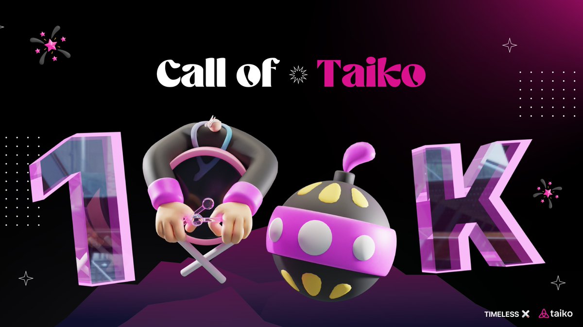 Celebrating 100,000 participants in the #CallOfTaiko campaign🚀 A huge thank you to our vibrant community🙏