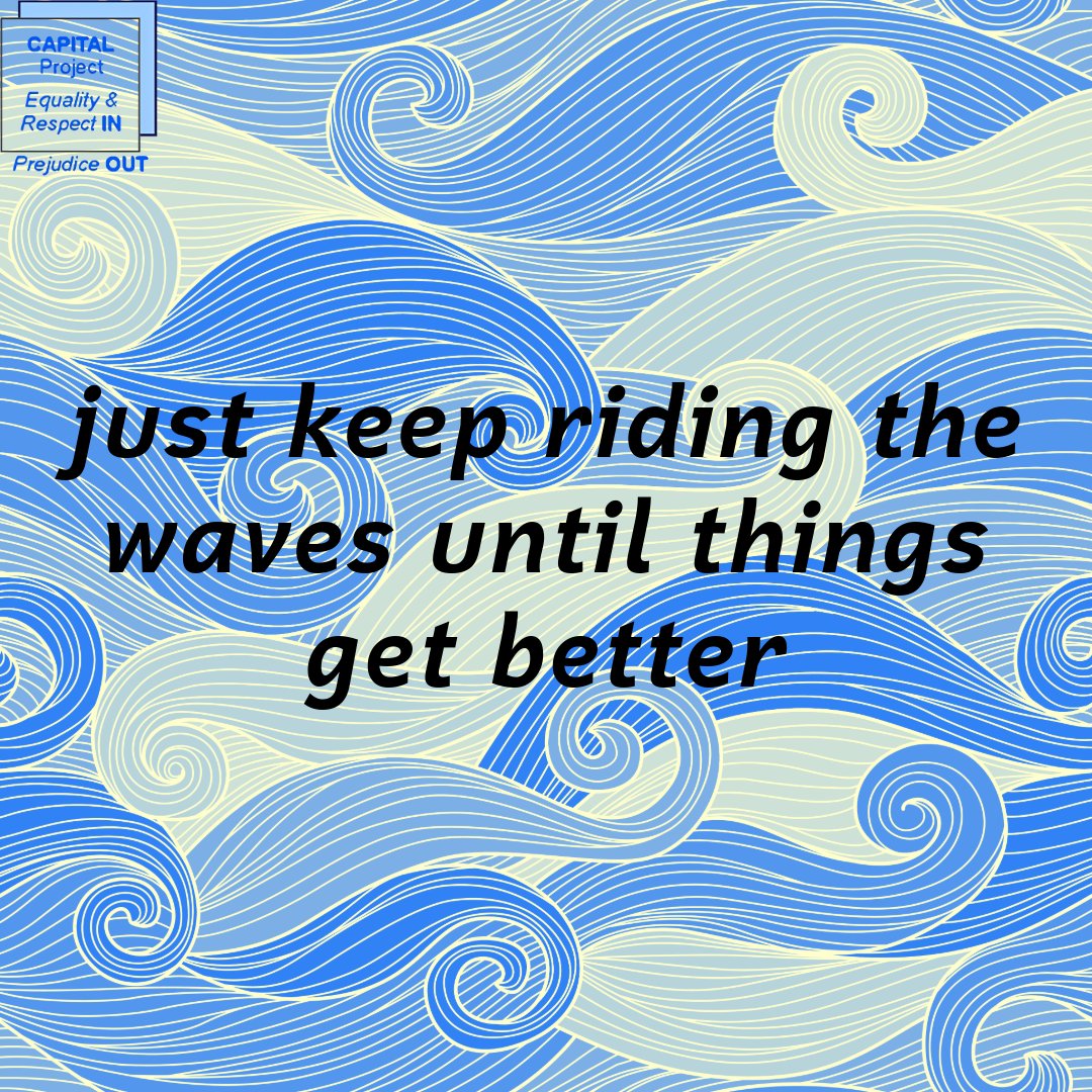 Just keep riding the waves 🌊 until things get better 🌈 Just keep riding the waves and trust that you'll make it to the other side. 🙌
