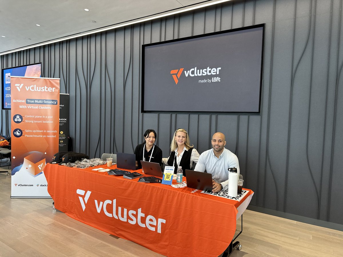 loft_sh's tweet image. We are all set for @KcdNewyork 

If you are attending, swing by our booth and let’s chat about #multitenancy, cost savings, GPUs, AI + Kubernetes. 

Don’t forget to grab some swag 🧢🕶️

#vCluster #platformengineering #developerexperience #gpus #ai