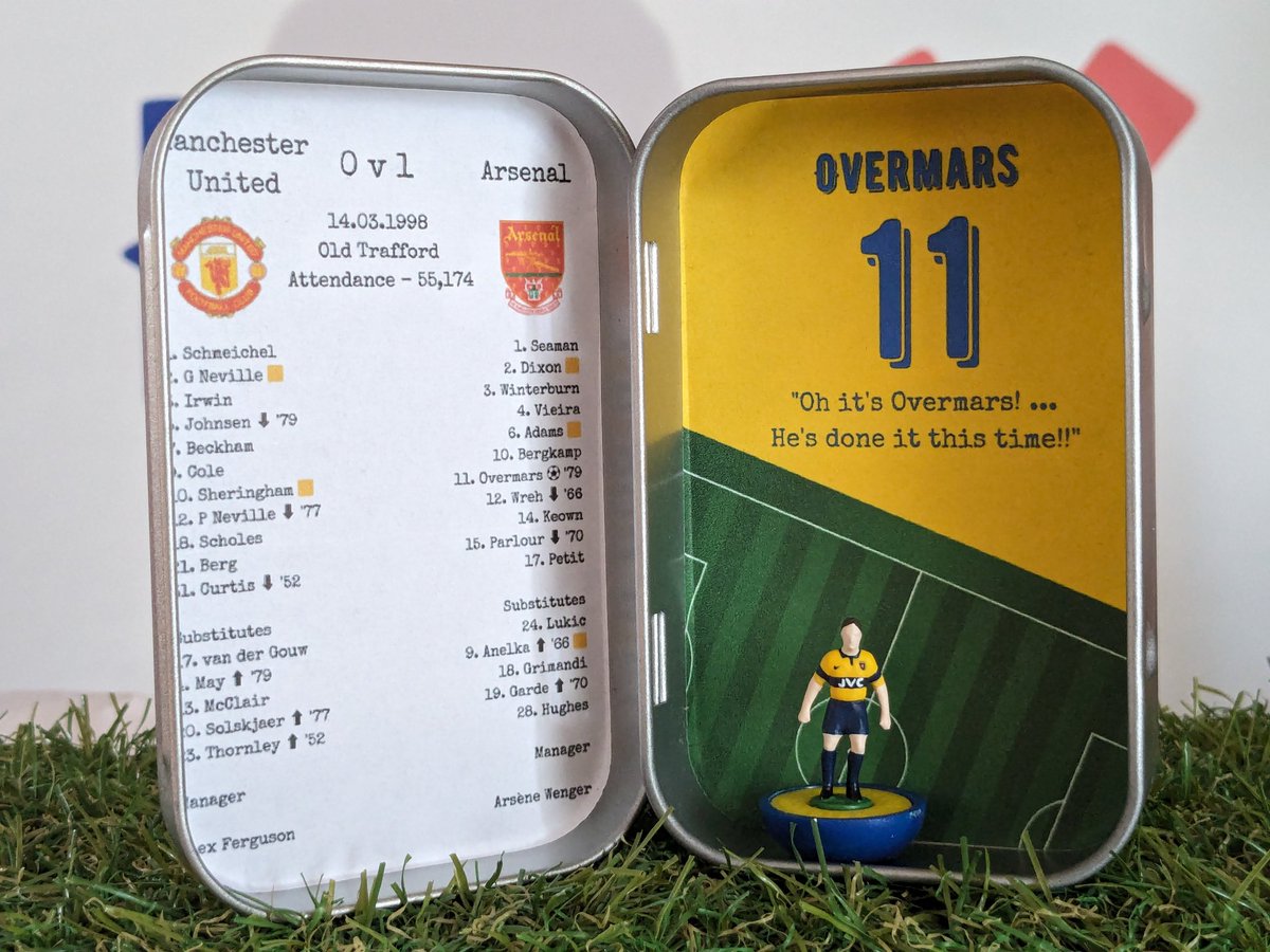 🚨Arsenal Giveaway🚨

First up we have Marc Overmars grabbing a late winner at Old Trafford in the 97/98 run in.

To enter -

Like + RT this post
Follow <a href="/FootballIconX/">IconX</a> 

Closes at full time of the CL final, UK only (unless you're willing to pay the oversees postage? 👀)

#AFC