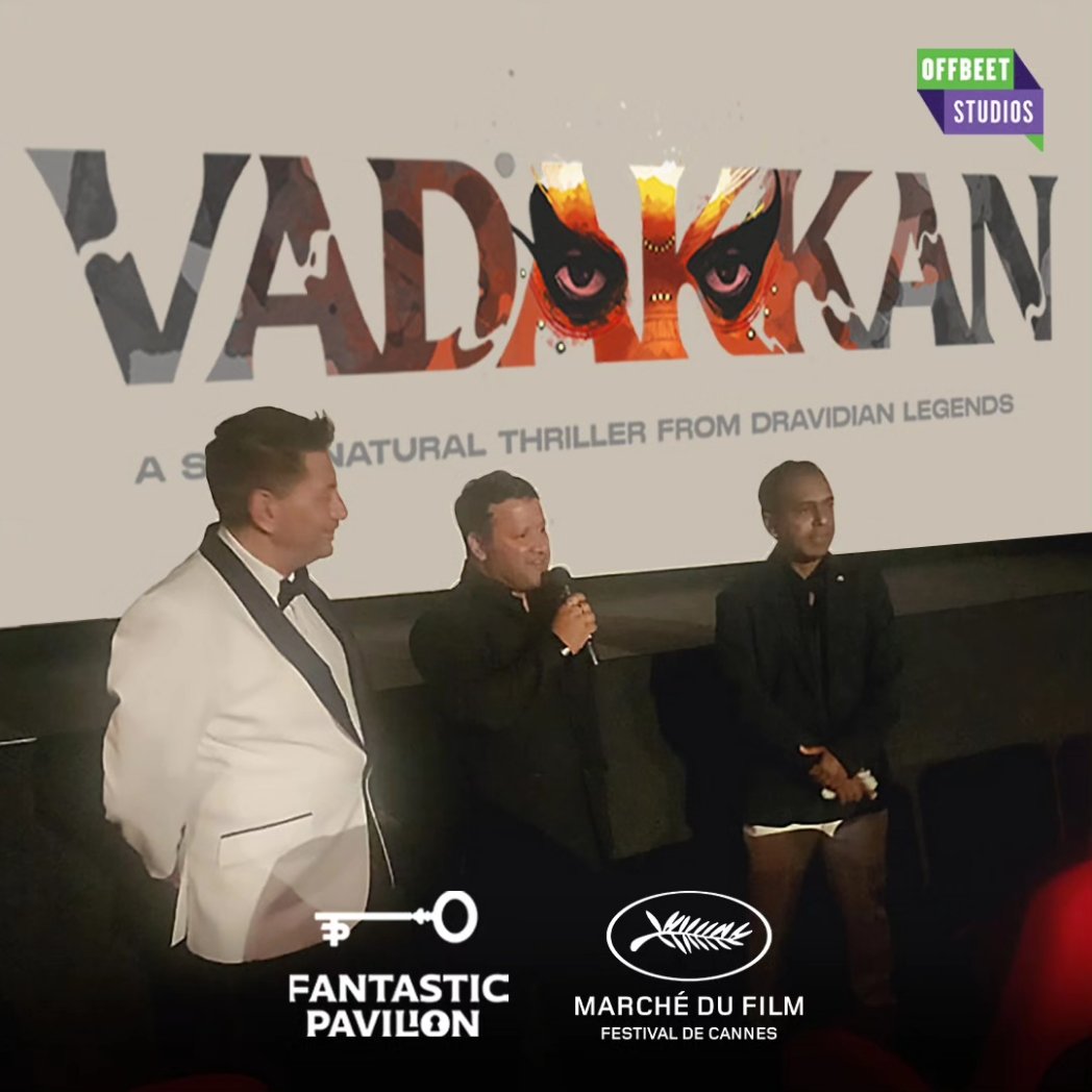 OffbeetStudios's tweet photo. 🎬✨ Lights, camera, history! Vadakkan made waves at Cannes Marché Du Film, marking a landmark moment for Malayalam Cinema with its debut on this esteemed platform! 

#VadakkanAtCannes #OffbeetStudios https://t.co/Ej4QPwqlSp