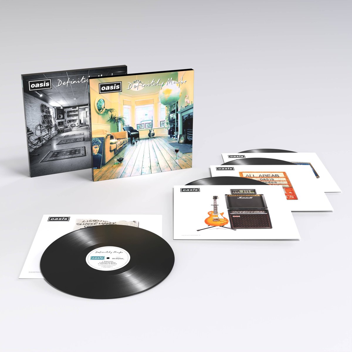 This year marks 30 years of @oasis' seminal album 'Defintely Maybe'. Now celebrated by a 30th anniversary format, including a Limited Edition deluxe 4LP and 2CD featuring unreleased recordings, demos and retail exclusive 'strawberries and cream' vinyl. roughtrade.com/en-gb/product/…
