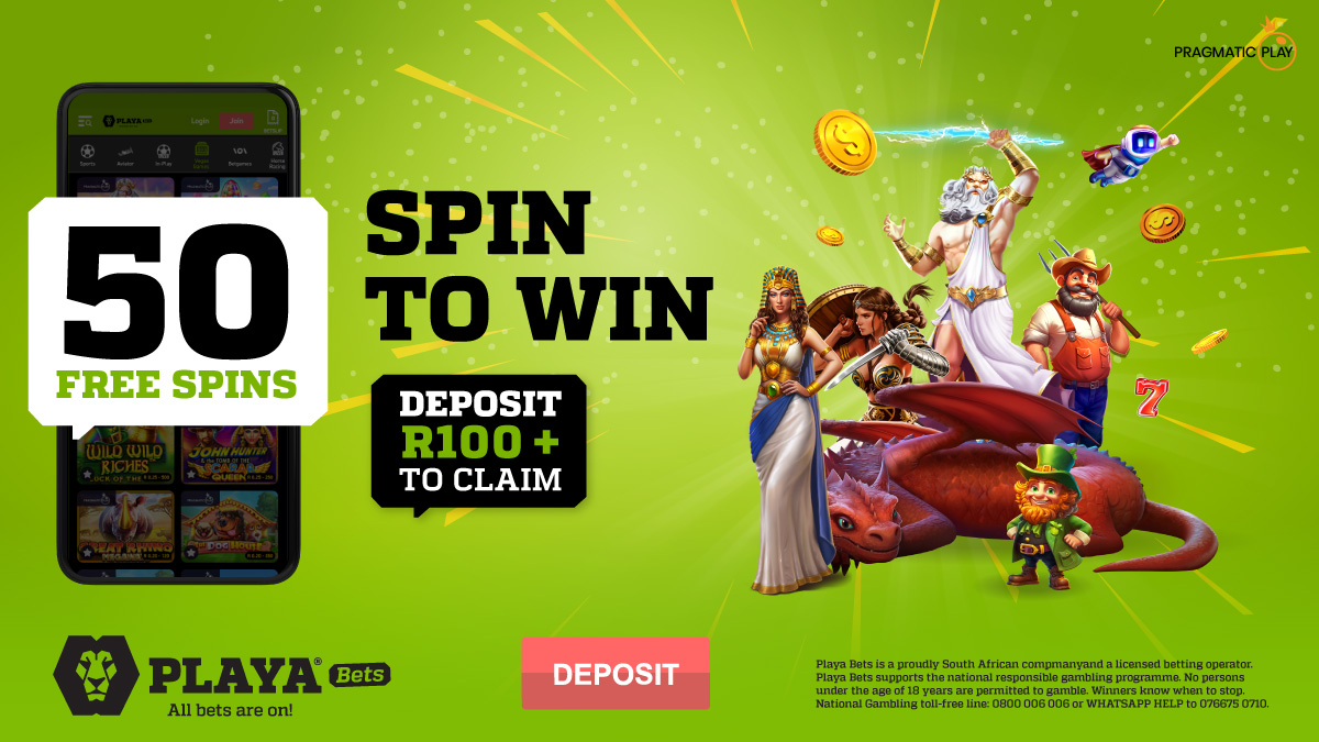 Deposit and get Free Spins! 🤩 Deposit R100 or more today and spin your way to fun and winnings! 🎉 Play Now: playabets.click/o/r8rslU Ts & Cs Apply. #PlayaBets | #PlayaPromos