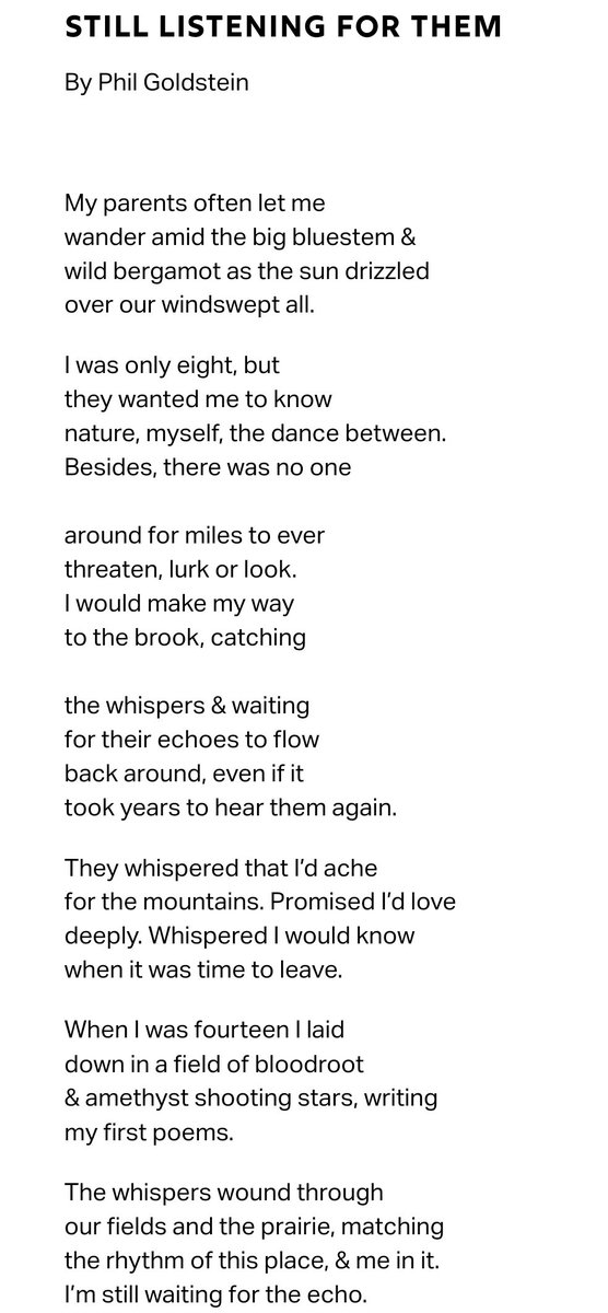 philgoldstein's tweet photo. I'm delighted to have a new poem, "Still Listening for Them," out in @StoneboatWI! Many thanks to the editors and check out the whole issue here! 
https://t.co/ayV1aHEVba https://t.co/riDJzV7XjL