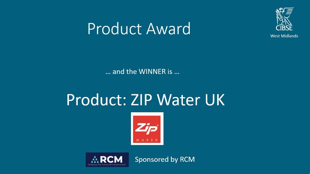 The winner of the CIBSE WM Product of the year award is DCXnext by ZIP @ZipWaterUK