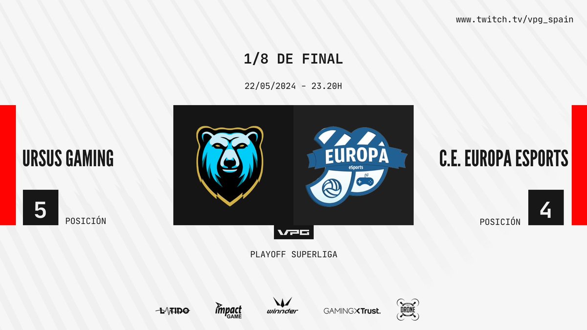 Virtual Pro Gaming Espaรฑa (@vpg_spain) on Twitter photo ๐ยกUn duelo parejo a cara o cruz entre una de las grandes revelaciones y una de las grandes confirmaciones a nivel nacional.
๐ฒ @URSUSGAMINGFC ๐ <a href="/EuropaEsports/">CE Europa eSports</a>
๐๏ธ <a href="/LeonidasMadiba/">LeoMadiba</a> y <a href="/jottakao/">Juan 'JotaKao' Barros</a>
๐twitch.tv/vpg_spain
โฐ 23:20
#SomosTuLiga <a href="/WINNDERcom/">WINNDER</a> <a href="/Trust_Spain/">Trust Espaรฑa</a> ๐ยกUn duelo parejo a cara o cruz entre una de las grandes revelaciones y una de las grandes confirmaciones a nivel nacional.
๐ฒ @URSUSGAMINGFC ๐ <a href="/EuropaEsports/">CE Europa eSports</a>
๐๏ธ <a href="/LeonidasMadiba/">LeoMadiba</a> y <a href="/jottakao/">Juan 'JotaKao' Barros</a>
๐twitch.tv/vpg_spain
โฐ 23:20
#SomosTuLiga <a href="/WINNDERcom/">WINNDER</a> <a href="/Trust_Spain/">Trust Espaรฑa</a>