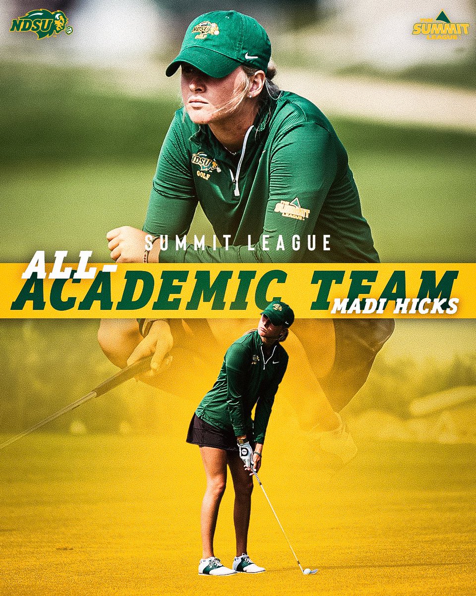 𝗦𝘂𝗺𝗺𝗶𝘁 𝗟𝗲𝗮𝗴𝘂𝗲 𝗔𝗹𝗹-𝗔𝗰𝗮𝗱𝗲𝗺𝗶𝗰 𝗧𝗲𝗮𝗺 📚 Madi Hicks earned a spot on @TheSummitLeague All-Academic Team for the first time in her career! 📰: bit.ly/3wAOlkN