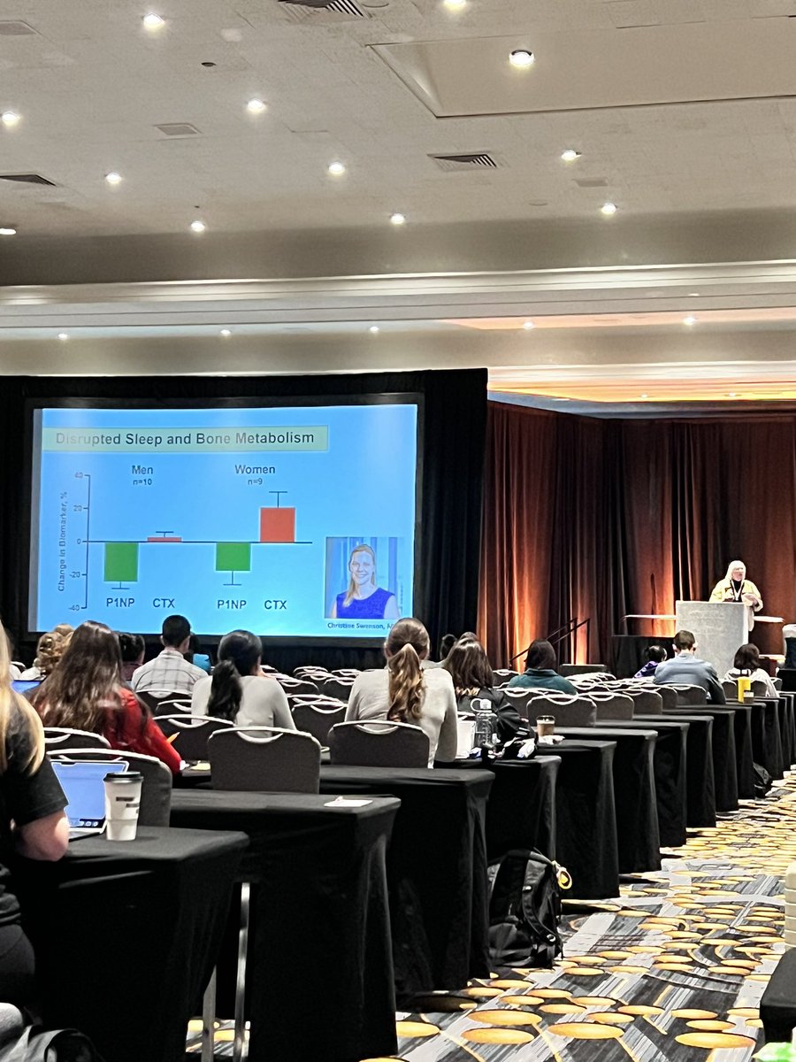 BSinger10's tweet image. Here is Dr. Wendy Kohrt highlighting impact of sleep/circadian disruption on bone health #CPSDA2024 @fuelingvictory_