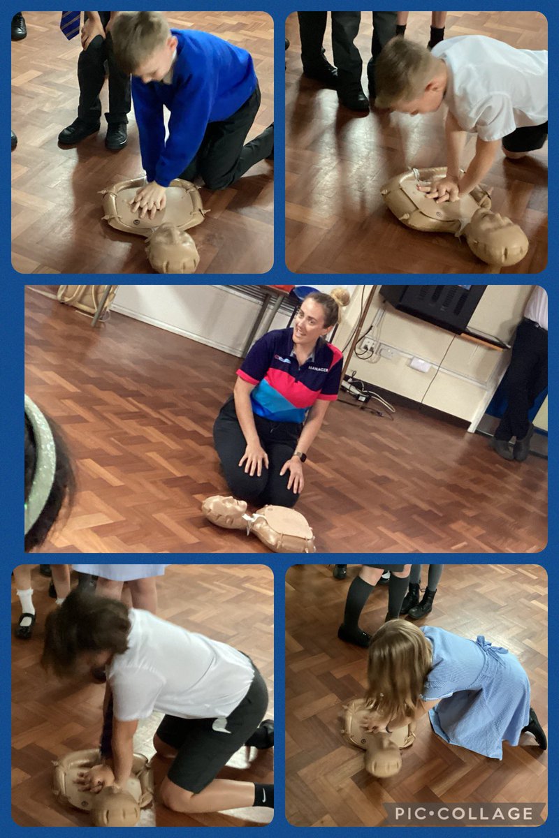 After the Summer Safety Pledge assembly this afternoon, Rachel from @SwimstarsSwim gave a demonstration and information about how to perform CPR. The children had a go at giving compressions. #lifeskills #WaterSafety @SwimstarsSwim
