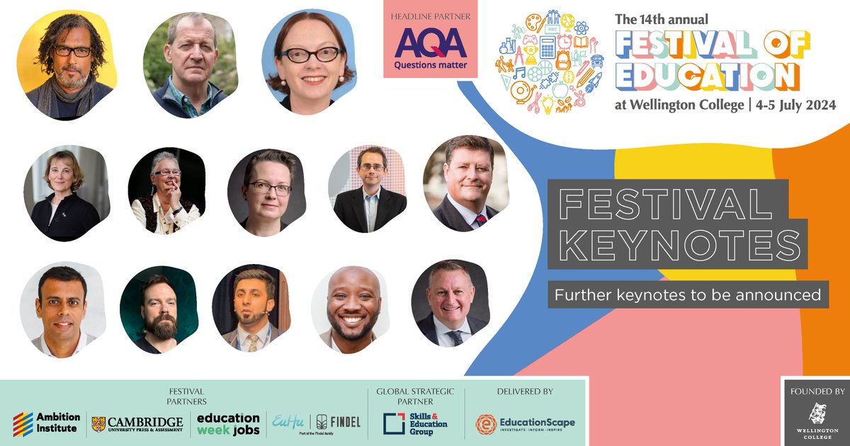 Festival of Education 🇬🇧 (@educationfest) on Twitter photo 📢🎏 Festival Keynotes 2024 🎏📢
We are thrilled to reveal our initial lineup of captivating keynote speakers, including <a href="/campbellclaret/">ALASTAIR CAMPBELL</a> <a href="/DavidOlusoga/">David Olusoga</a> <a href="/Samfr/">Sam Freedman</a> <a href="/TeachLeadAAli/">Amjad Ali</a> <a href="/LeoraCruddas/">Leora Cruddas CBE</a> and many more!
Discover the full confirmed line-up here:
🔗educationfest.co.uk/agenda/keynote… 📢🎏 Festival Keynotes 2024 🎏📢
We are thrilled to reveal our initial lineup of captivating keynote speakers, including <a href="/campbellclaret/">ALASTAIR CAMPBELL</a> <a href="/DavidOlusoga/">David Olusoga</a> <a href="/Samfr/">Sam Freedman</a> <a href="/TeachLeadAAli/">Amjad Ali</a> <a href="/LeoraCruddas/">Leora Cruddas CBE</a> and many more!
Discover the full confirmed line-up here:
🔗educationfest.co.uk/agenda/keynote…