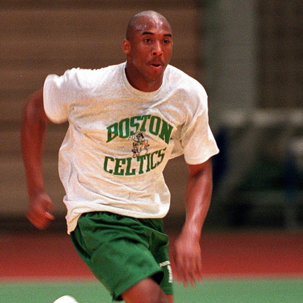 Jayson Tatum was dressed for practice exactly like Kobe was for his Celtics workout.