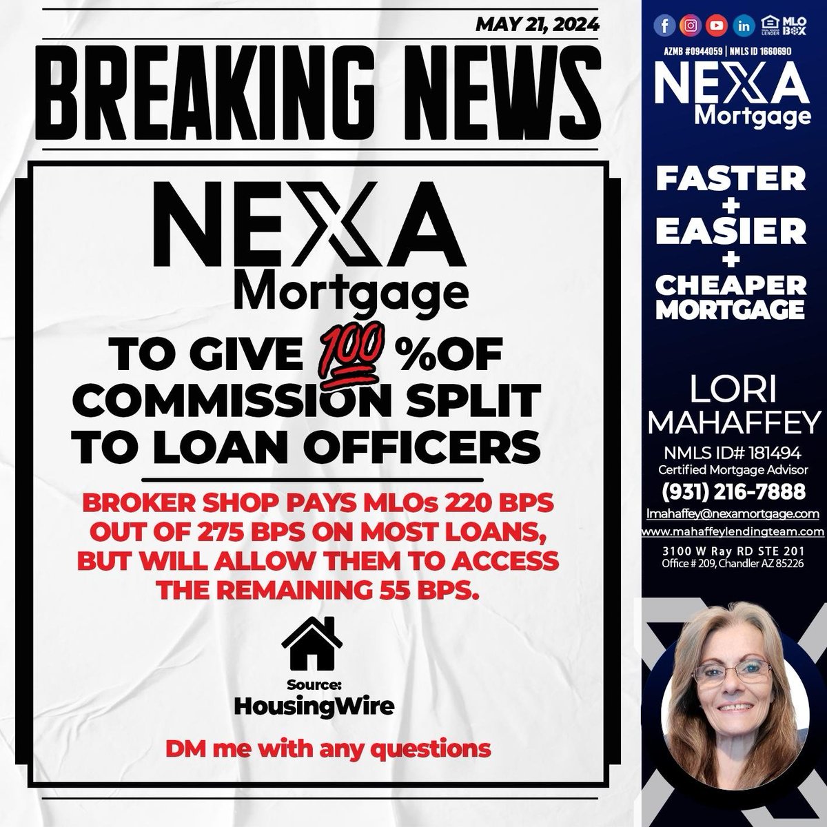 #MortgageLoanOfficers #NEXA100 #NEXAMortgageLLC #100commissionsplit #noperfilefees #nohiddenfees #2024goals  #BuildYourCommunity #BuildYourFuture #FollowTheRules #KnowYourWorth #helpmehelpyou #shortestroute #noshortcuts #bestmortgagerates #DMme #speakfluentmortgage