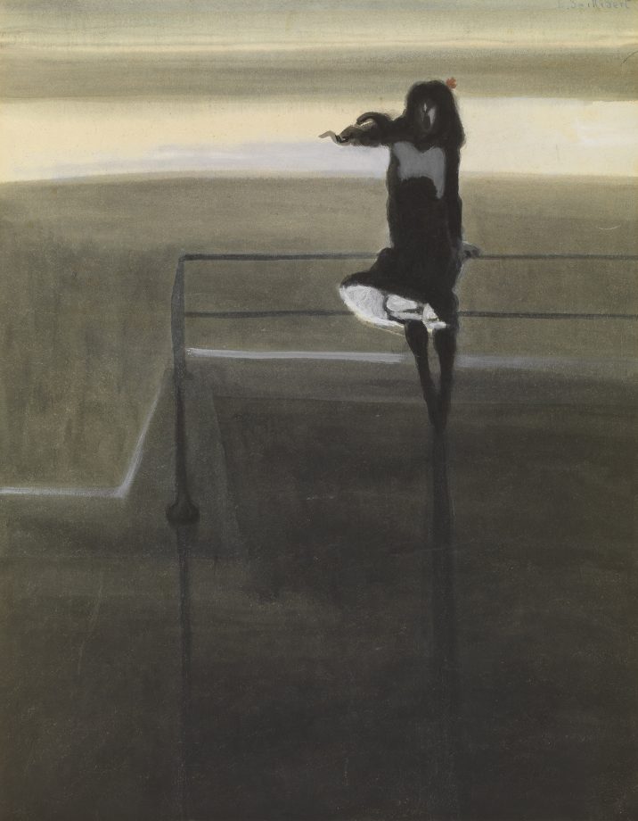 LÉON SPILLIAERT (1881 - 1946), 'The Gust of Wind', 1904. Mu.ZEE, Ostend, Belgium. #LeonSpilliaert #Wind #Seaside #gray #Symbolism #Belgium #artoftheday #art instagram.com/p/C7RiLOGAfeH/