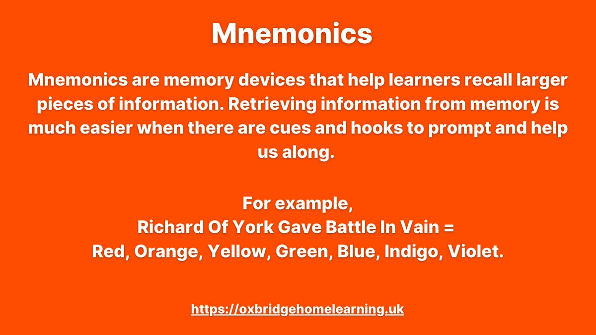 Have you tried this memory hack to improve your revision? Mnemonics are a very effective way to improve retention and recall #memoryhack #revisionhack #examprep #alevels #gcses #exams #mnemonics #revision