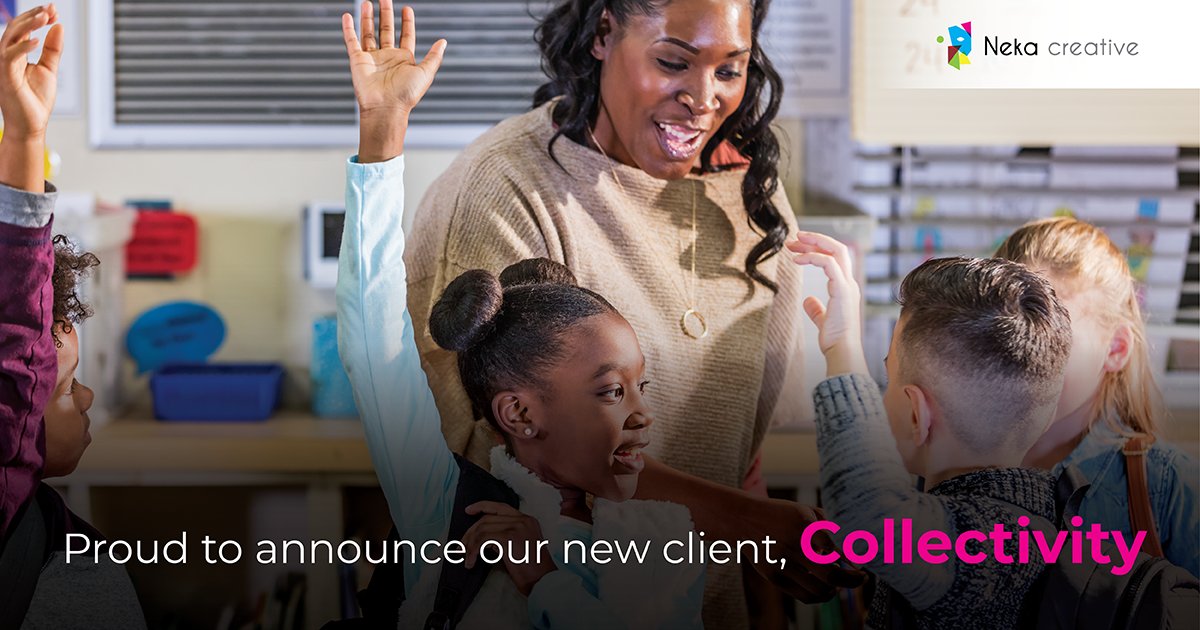 NekaCreative's tweet photo. We’re excited to help Collectivity inspire more racially and culturally diverse teachers with their Elevate Teaching initiative. https://t.co/V3DDXUTNaS