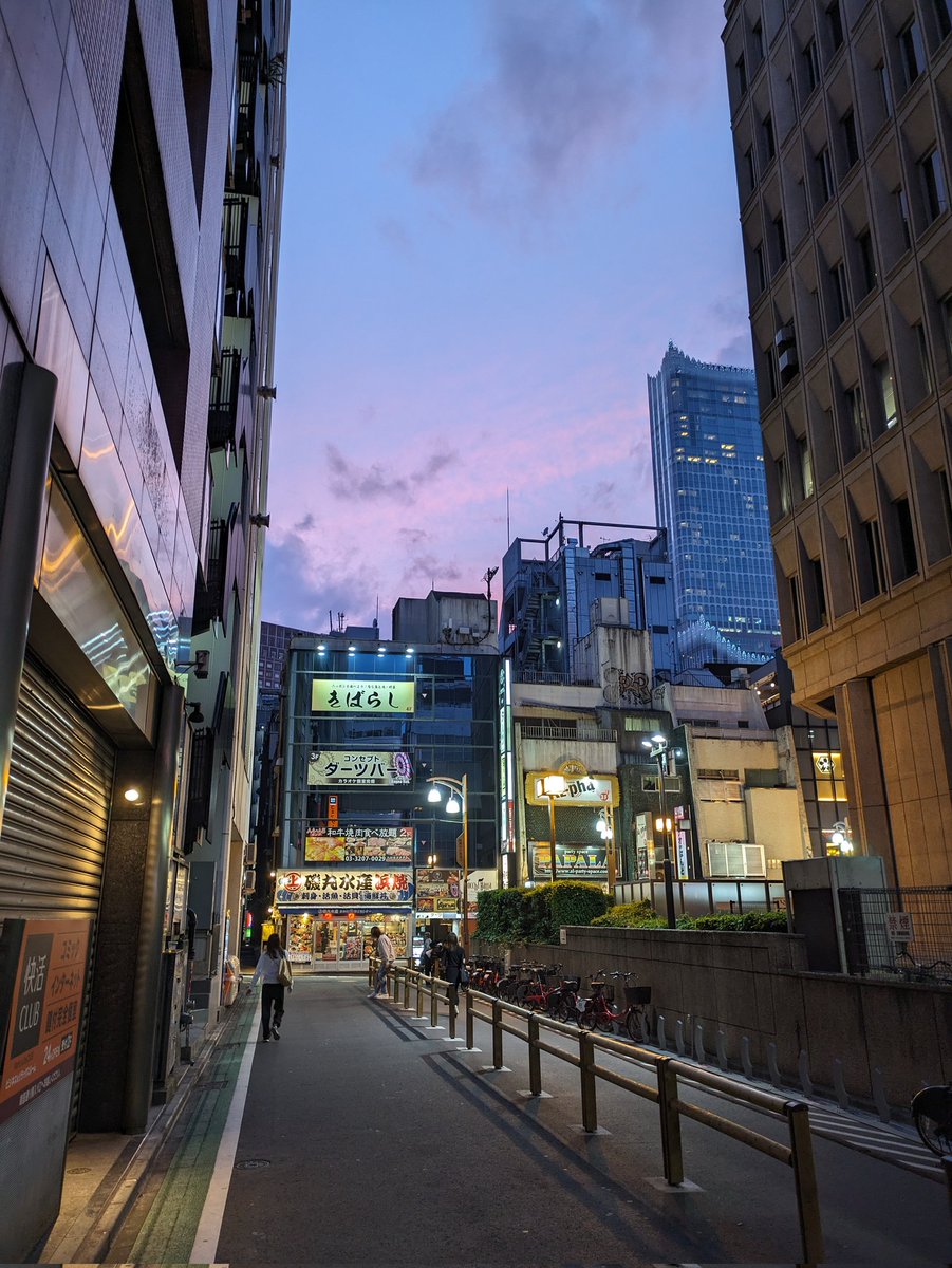 I've been posting some of our Japan trip photos out of order. Lots of little things I want to cover in more detail later I haven't had time to go through. But these ones are from tonight. No filters or adjustments at all. Sunset in Shinjuku on our last night in Japan. #GaiJim