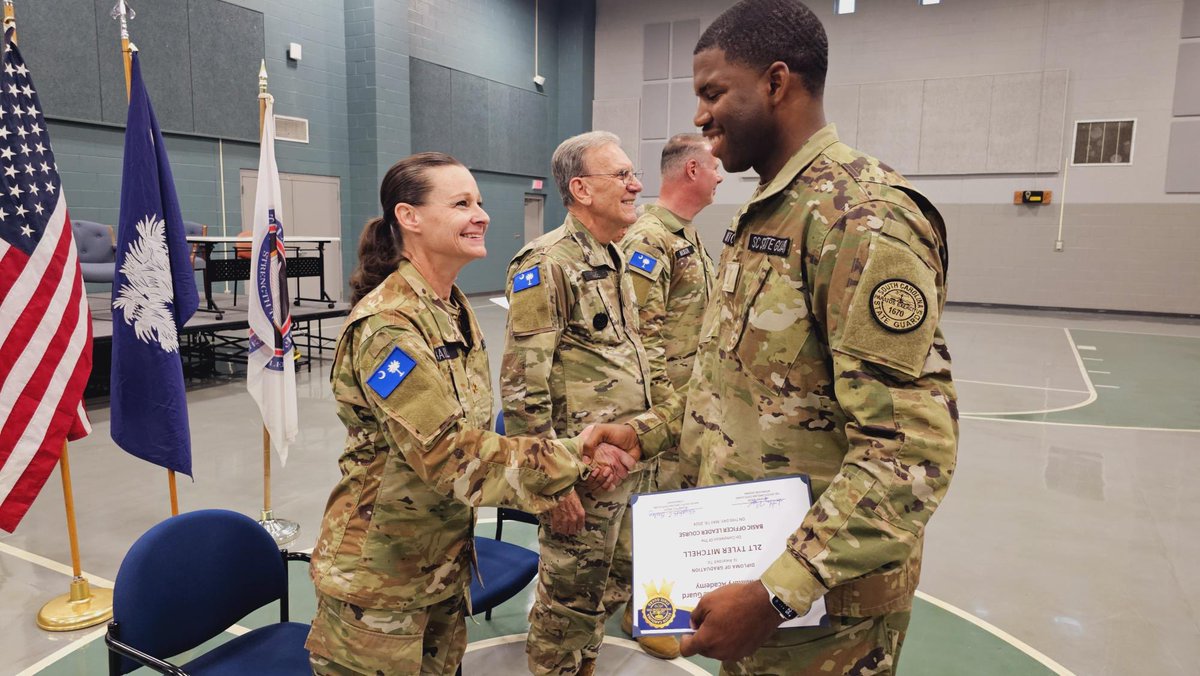 TSMforSC's tweet image. “We not only see what has been, we see what can be. We shoot for the moon, and then we plant our flag on it. We are bold, fearless, and ambitious. We are undaunted in our belief that we shall overcome; that we will rise up. This is American aspiration.” – @VP
#SCStateGuard #2LT