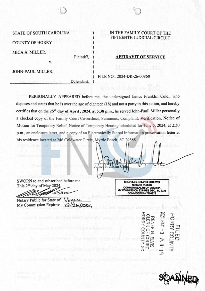 therobbieharvey's tweet photo. Mica Miller filed an order of protection on April 15th. John-Paul Miller was served those papers on April 25th.

Two days later, Mica Miller was dead. https://t.co/hlECxYG69F
