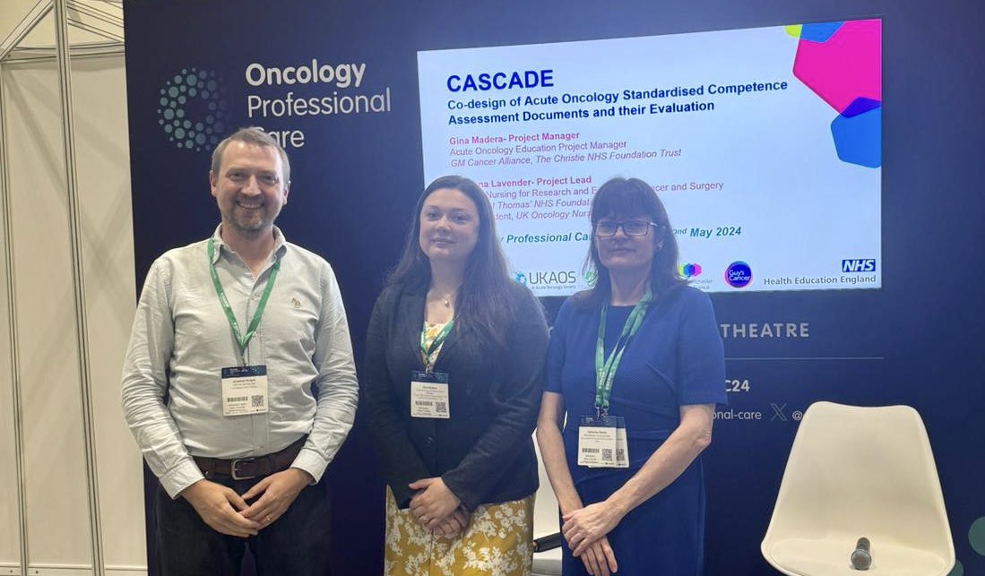 UKONSmember's tweet photo. Huge thanks to our speakers @Coakley167 @jnthnknght @Gina_92_ &amp; participants at the #OPC24 conference @UKONSmember Nursing Stream today. Fantastic to hear the evidence for a SACT group consultation and important updates on the AOS Competency Passport &amp; SACT Digital Passport. https://t.co/O57loGyCLu