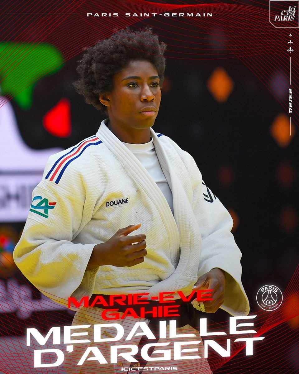 Le titre mondial des -70kg est pour Margaux Pinot ! C’est elle qui trouve la faille contre sa camarade de club Marie-Ève Gahié, qui décroche avec cette médaille d’argent sa troisième récompense planétaire 🥇🥈Bravo les filles! 🔴🔵 #allezparis #parissaintgermain #icicestparis