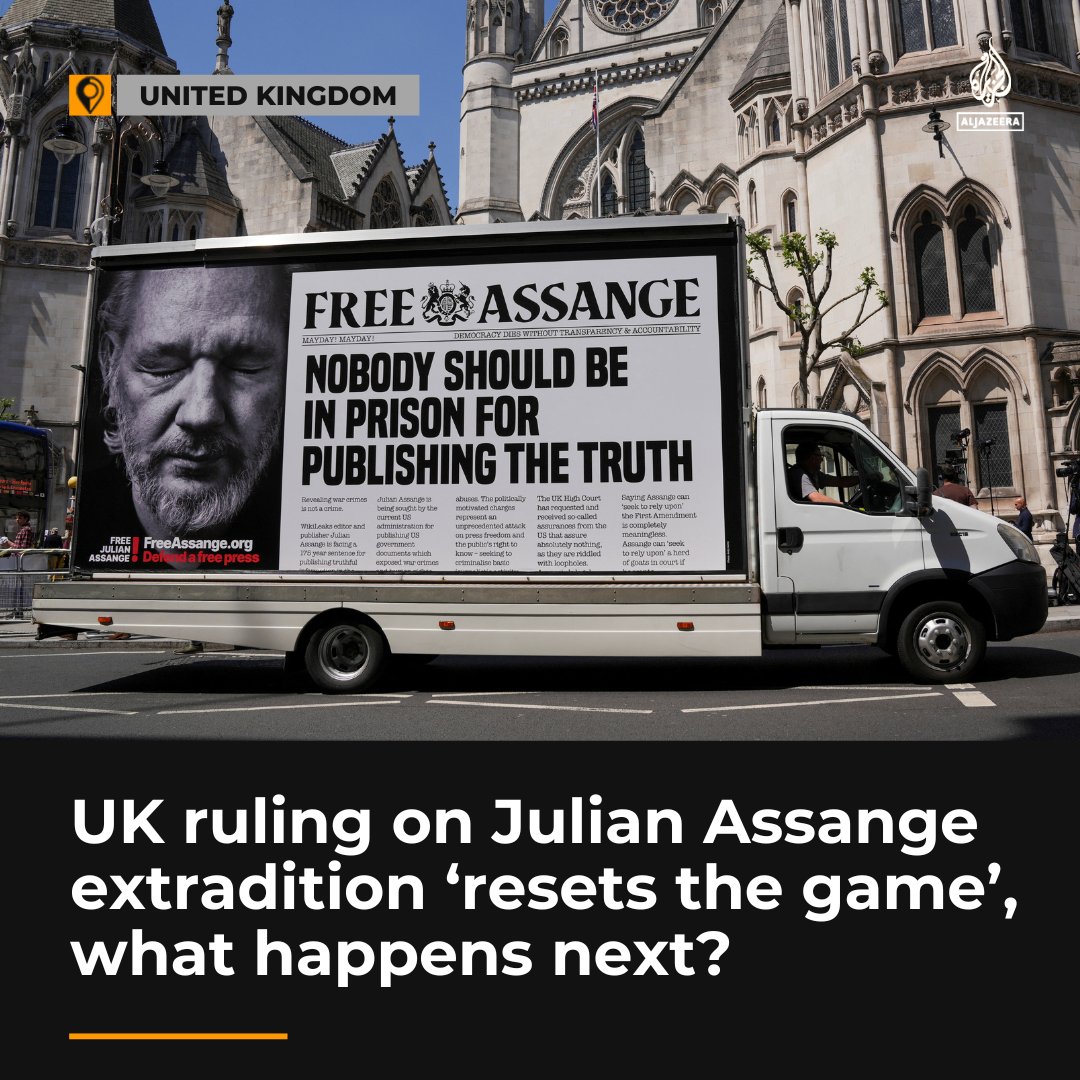 Legal experts are voicing hope and caution after London’s High Court ruling this week allowed WikiLeaks founder Julian Assange to appeal his extradition to the US. Read more here: aje.io/wxebid