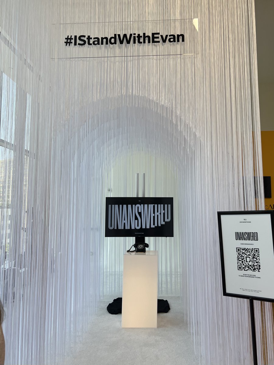 Sarah Rabil (@srabil) on Twitter photo 60 WEEKS. Evan Gershkovich, a WSJ reporter, has been imprisoned in Russia for 60 weeks, without even a trial. At <a href="/WSJ/">The Wall Street Journal</a>'s Future of Everything conference, attendees can leave a message for Evan. I hope he gets to hear them soon. #FreeEvan #IStandWithEvan 60 WEEKS. Evan Gershkovich, a WSJ reporter, has been imprisoned in Russia for 60 weeks, without even a trial. At <a href="/WSJ/">The Wall Street Journal</a>'s Future of Everything conference, attendees can leave a message for Evan. I hope he gets to hear them soon. #FreeEvan #IStandWithEvan