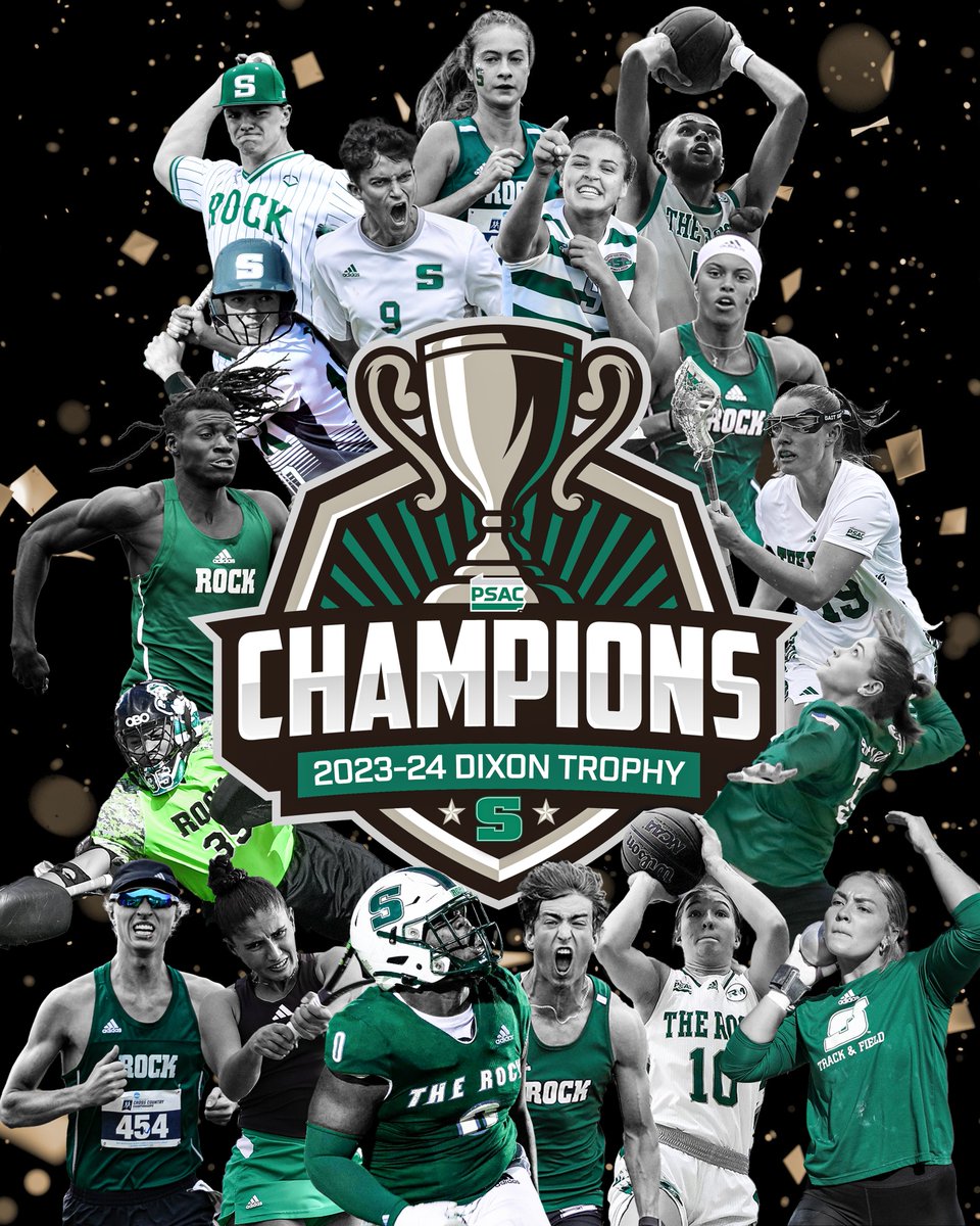 NEWS: Slippery Rock was announced Wednesday as the PSAC Dixon Trophy winner, recognizing The Rock as the top overall Athletics Department in the PSAC for the 2023-24 academic year! 

Details🔗: tinyurl.com/28t83pfw