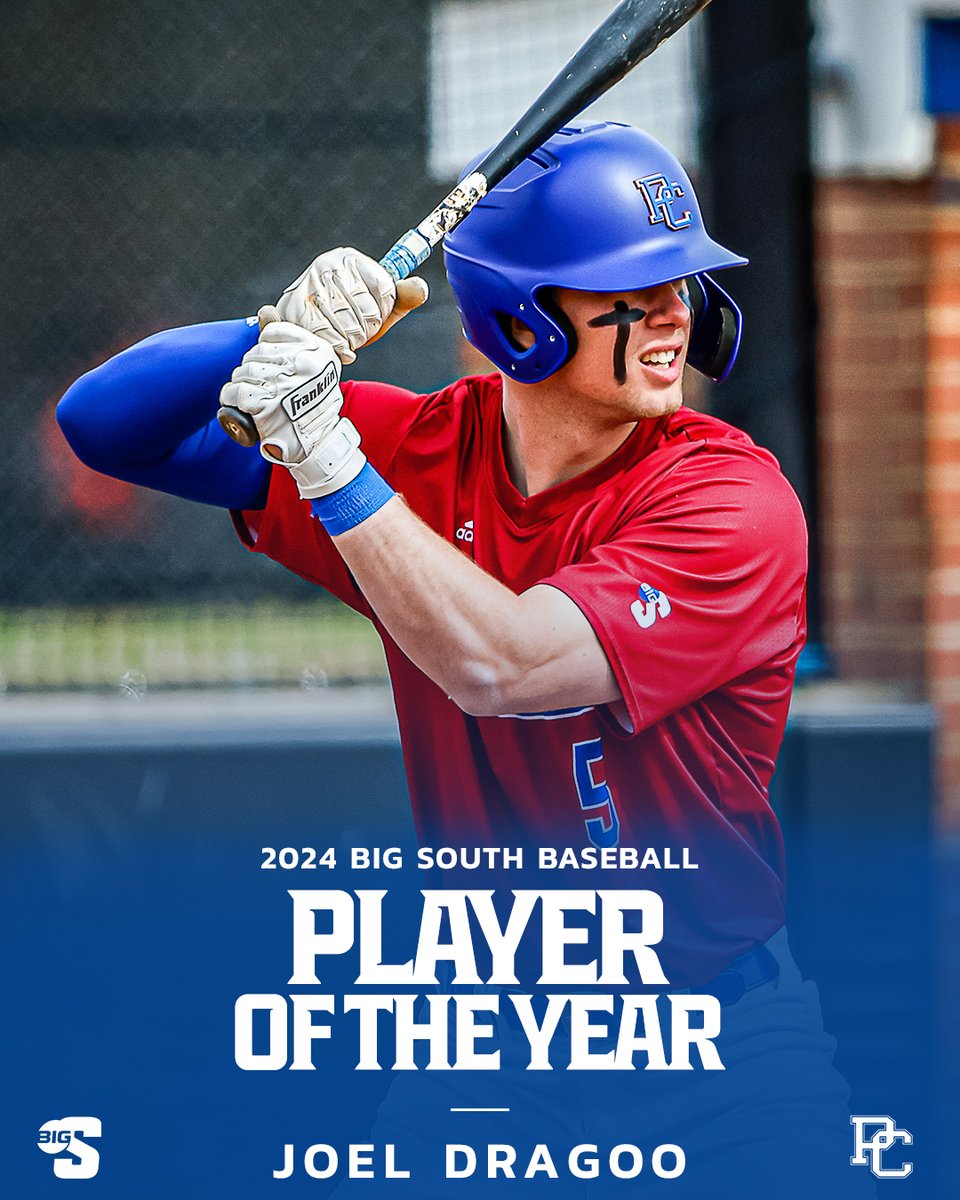 𝟮𝟬𝟮𝟰 𝗣𝗟𝗔𝗬𝗘𝗥 𝗢𝗙 𝗧𝗛𝗘 𝗬𝗘𝗔𝗥 ⚾️

🏆 Joel Dragoo, <a href="/BlueHoseBSB/">Presbyterian College Baseball</a> 

#BigSouthBase x #BigSouthAwards