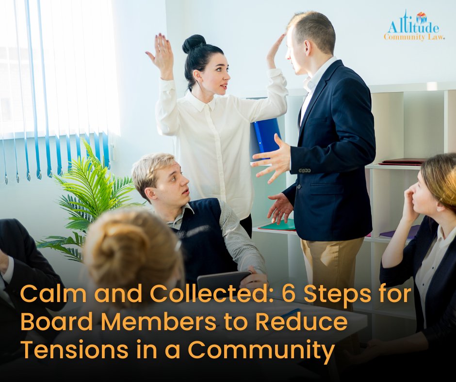 Tension in a community can be inevitable. Check out CAI’s article on the 6 steps to reduce tensions in your community! blog.caionline.org/steps-to-reduc… Happy Mental Health Awareness Month!

#HOAEducation #HOAManager #ColoradoHOA #HOAAttorney #HOAGovernance #MentalHealthAwarenessMonth