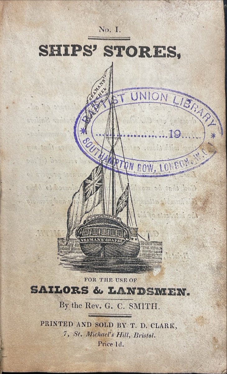 'Boatswain' Smith 1782-1863 was a remarkable figure, after serving in the navy under Nelson he became a Baptist minister devoted to sailors welfare. He preached on ships &amp; founded maritime charities, magazines &amp; a floating sanctuary 'The Ark' in an old sloop #nationalmaritimeday