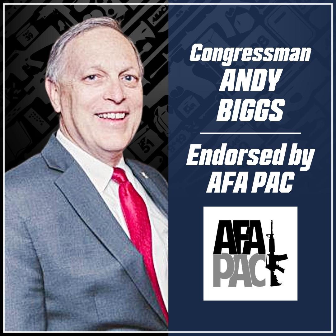 The American Firearms Association PAC (AFA PAC) is proud to endorse Congressman Andy Biggs (R-AZ) for re-election in Arizona's 5th CD. @andybiggs4az is an original cosponsor of the REPEAL THE NFA ACT (H.R. 450) and the ABOLISH THE ACT (H.R. 374).  Not only has he been a 2A