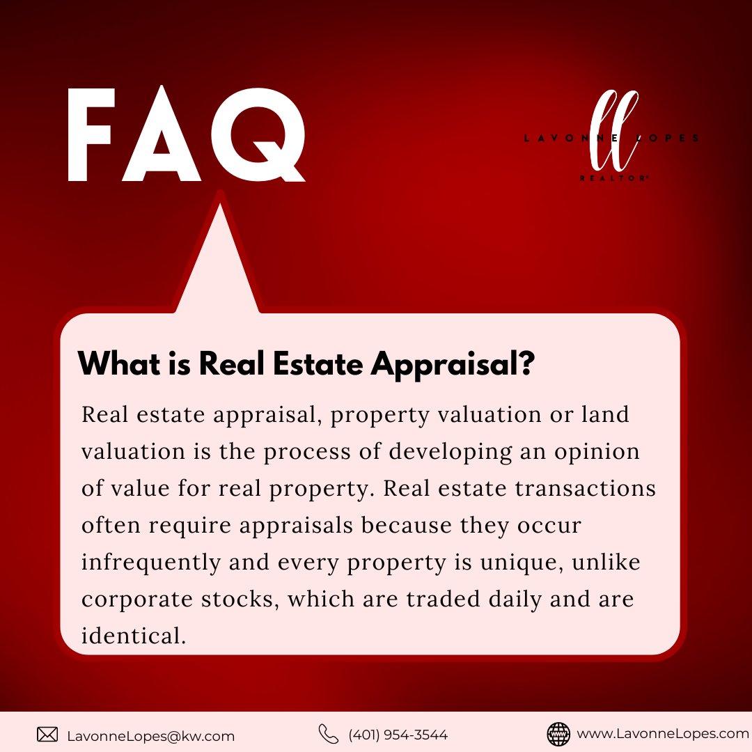 ✨Real Estate FAQ!
---------------
Contact Lavonne Lopes today! 
⁠
☎️ Lavonne Lopes: (401) 954-3544⁠
📧 LavonneLopes@kw.com⁠
#rhodeislandrealestate #realestateagentstateinvesting #rhodeislandrealtor #realestatebroker #realestatelife  #realestateinvestment #RealEstateFAQ
