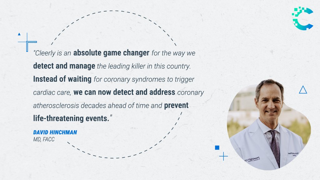 Listen up! 📣 Dr. David Hinchman backs Cleerly as a 'game changer' in battling heart disease. Cleerly gives physicians and individuals key insights for early detection and personalized treatment. #HeartHealth #ProactiveCare #Cardiology