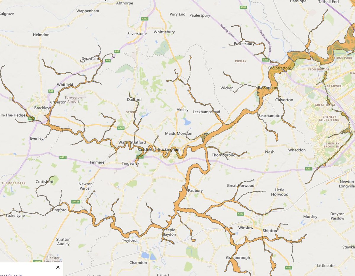 ⚠️ A Flood Alert has been issued by the Environment Agency for: the Upper River Ouse. Flooding is possible from Brackley to Haversham, including Padbury Brook. Sign up for flood alerts: gov.uk/sign-up-for-fl…