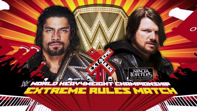5/22/2016 Roman Reigns defeated AJ Styles in an Extreme Rules Match to retain the WWE World Heavyweight Championship at Extreme Rules from the Prudential Center in Newark, New Jersey. #WWE #ExtremeRules #RomanReigns #AJStyles #ExtremeRulesMatch #WWEWorldHeavyweightChampionship