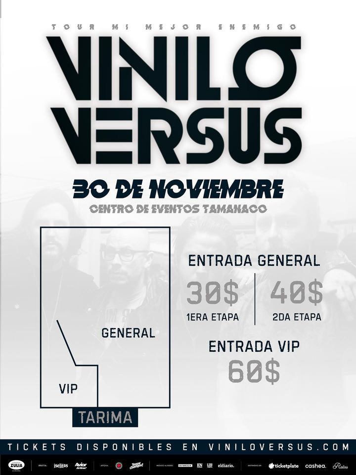 Directo al grano, la banda capitalina <a href="/VINILOVERSUS/">VINILOVERSUS</a> cae como un yunque de rock altenartivo con su sexta obra discográfica “Mi Mejor Enemigo” que contemplará una mini gira. Entradas: <a href="/somoscashea/">Cashea</a>, Ticketplate y Tienda Raíces 🤘🤯

🗓️ 30 de Noviembre
📍 Centro de Eventos Tamanaco
