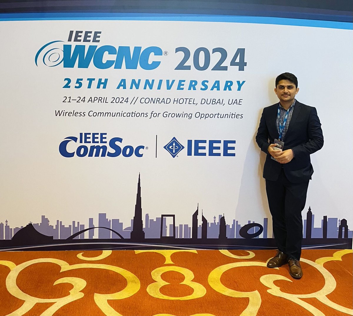 Our researcher <a href="/sohail_sarang/">Sohail Sarang</a> recently presented a paper titled “HENO-MAC: Hybrid Energy Harvesting based Energy Neutral Operation MAC Protocol for Delay-Sensitive IoT Applications” at the 25th #IEEE Wireless Communications and Networking Conference (WCNC), 2024, in Dubai.